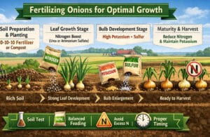 o melhor fertilizante para bolbos de cebola