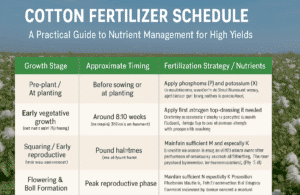 plano de fertilização para culturas de algodão