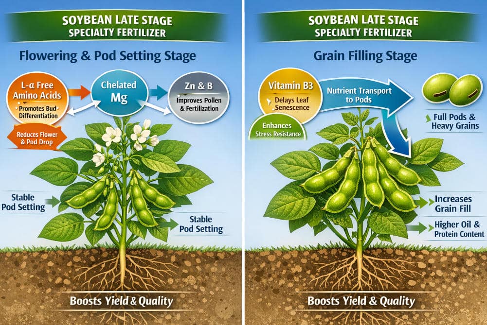 fertilizante para enchimento de grãos da soja