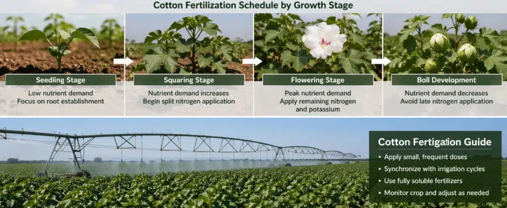 cotton fertilization stages