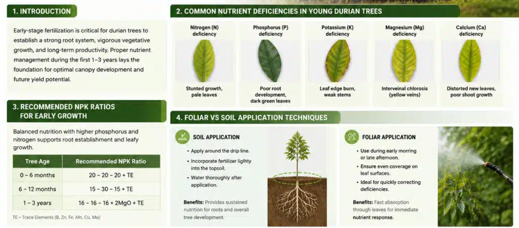 durian young tree nutrient